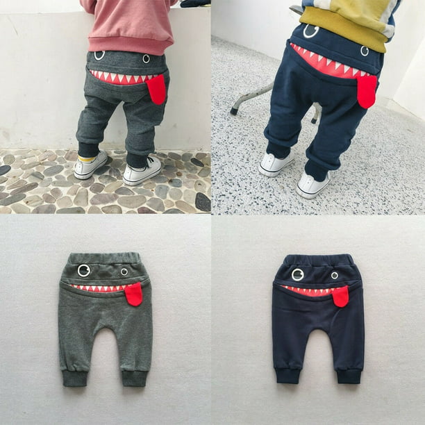 Cute Toddler Baby Children Kids Boys Girls Cat Harem Pants Long Cotton Trousers 